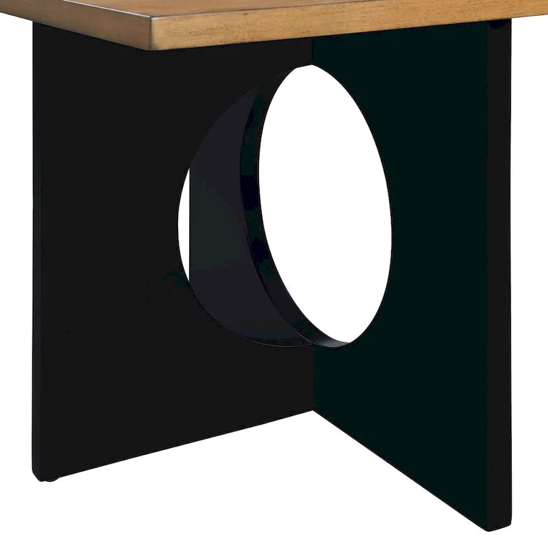 Table basse rectangulaire 47 avec étagère en verre trempé