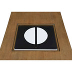 Table basse rectangulaire 47 avec étagère en verre trempé