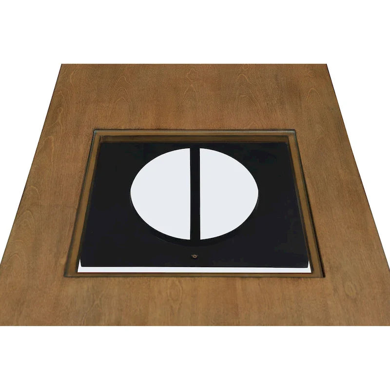 Table basse rectangulaire 47 avec étagère en verre trempé