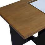 Table basse rectangulaire 47 avec étagère en verre trempé