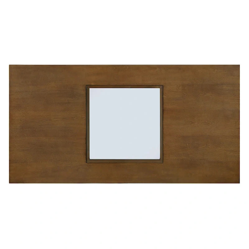 Table basse rectangulaire 47 avec étagère en verre trempé