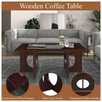 Table basse rectangulaire 47 avec étagère en verre trempé