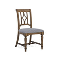 Chaise de salle à manger capitonnée en bois gris - 22 x 40 x 26