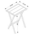 Ensemble de 4 tables pliantes avec support de rangement – Gris