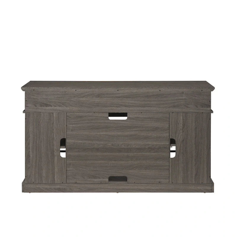 Meuble TV américain classique avec 4 étagères de rangement et 2 placards de rangement pour le salon familial ou le bureau