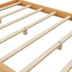 Lit plateforme bas à baldaquin en pin et MDF – Grand lit/Très grand lit