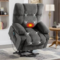 Fauteuil inclinable releveur avec chaleur, massage et chargement USB – Bleu