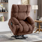 Fauteuil inclinable releveur avec chaleur, massage et chargement USB – Bleu