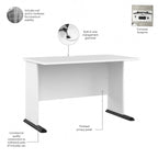 Bureau informatique 48 pouces avec passe-câbles