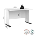 Bureau informatique 48 pouces avec passe-câbles