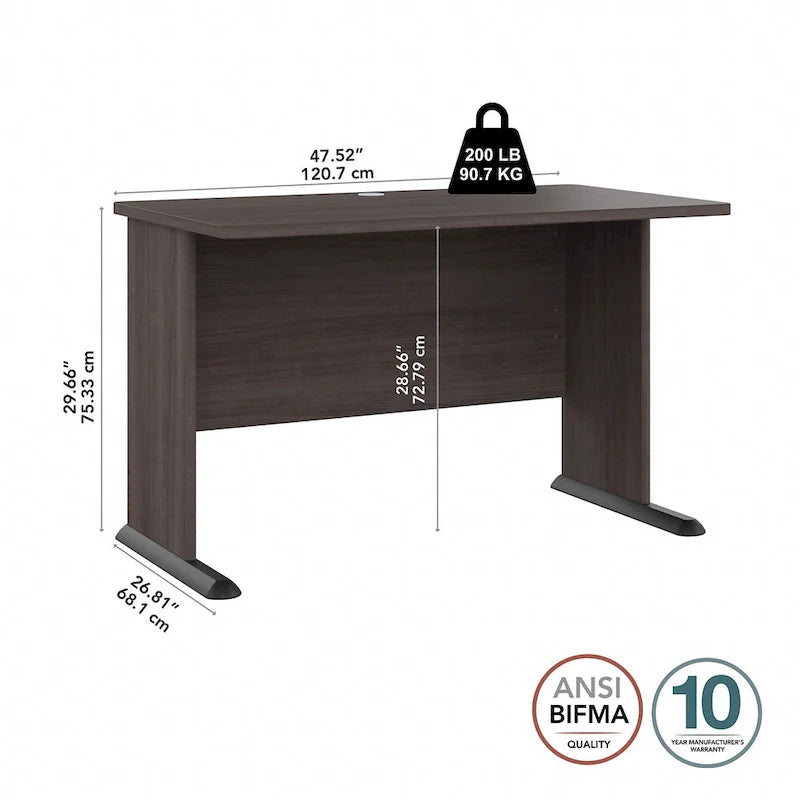 Bureau informatique 48 pouces avec passe-câbles