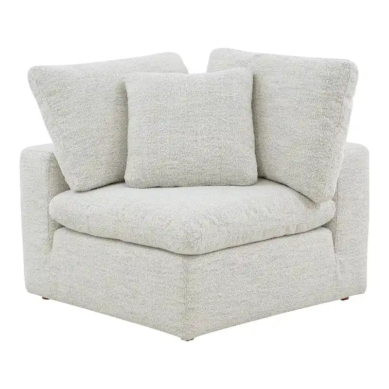 Fauteuil d'angle modulaire en tissu antitache – 38x38