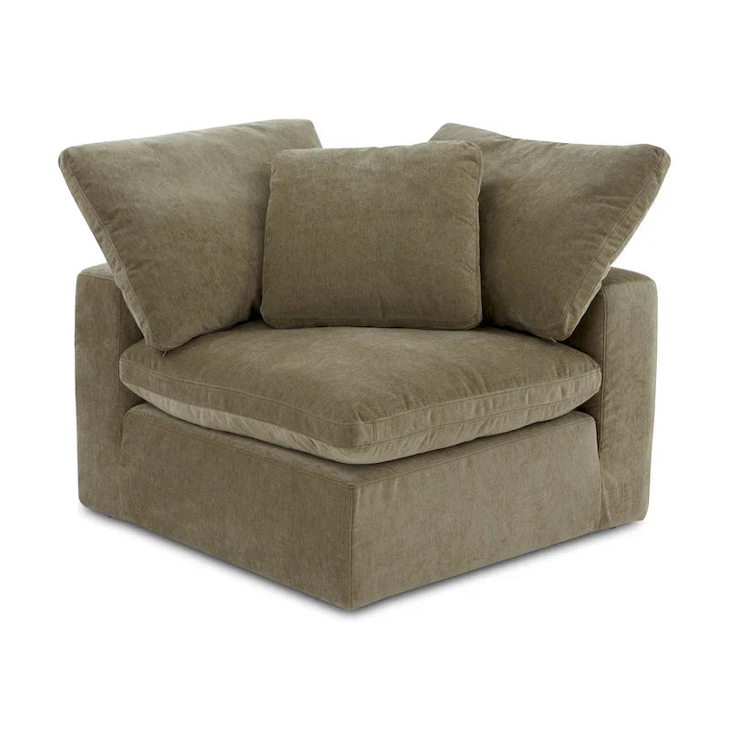 Fauteuil d'angle modulaire en tissu antitache – 38x38