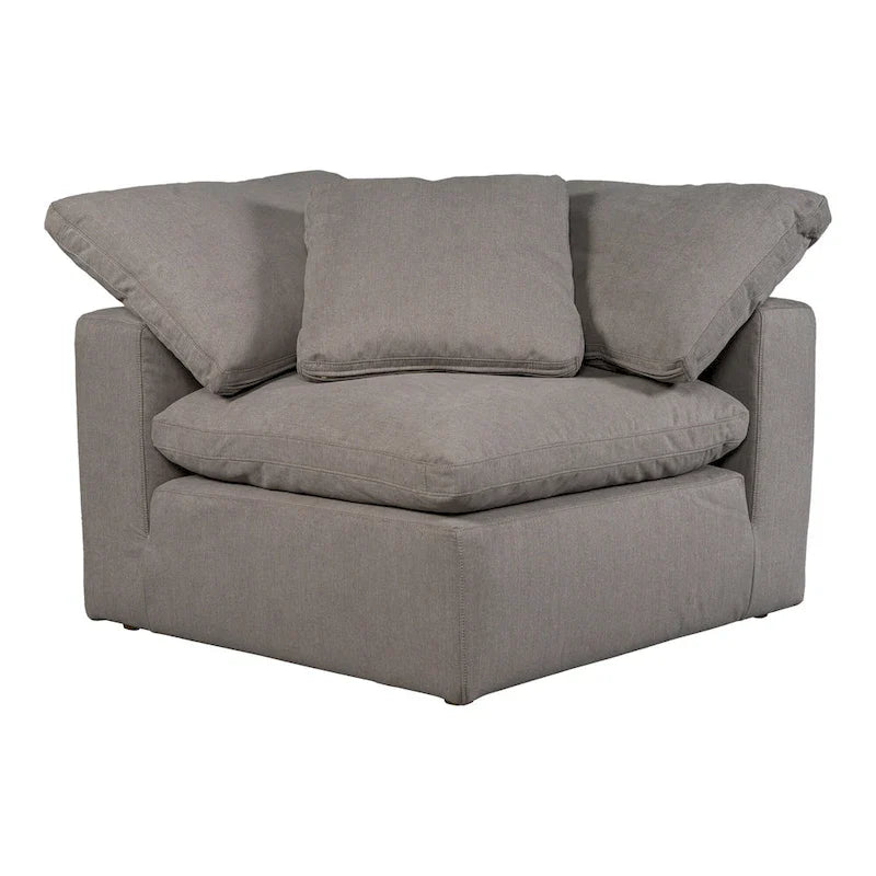 Fauteuil d'angle modulaire en tissu antitache – 38x38