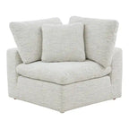 Fauteuil d'angle modulaire en tissu antitache – 38x38