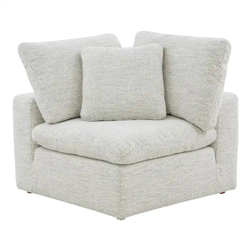 Fauteuil d'angle modulaire en tissu antitache – 38x38