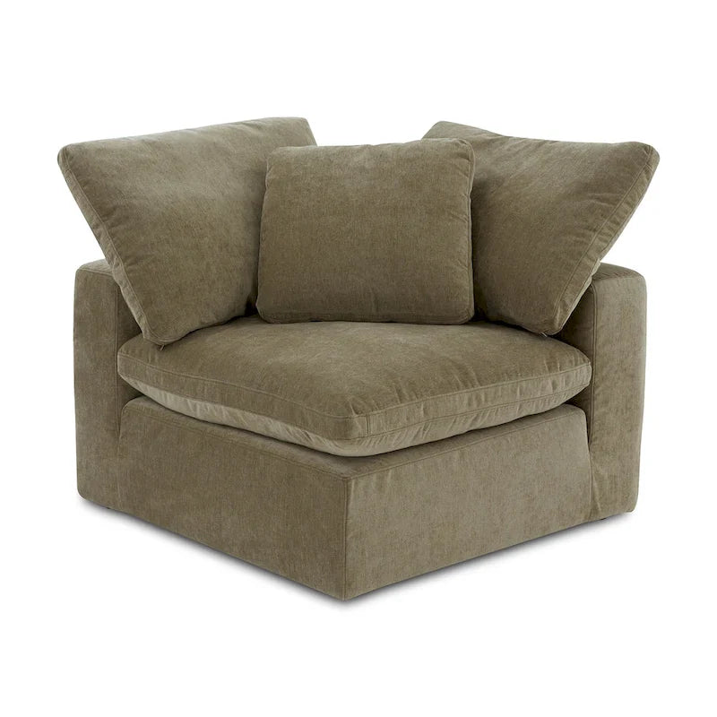 Fauteuil d'angle modulaire en tissu antitache – 38x38