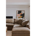 Fauteuil d'angle modulaire en tissu antitache – 38x38