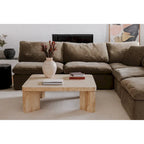 Fauteuil d'angle modulaire en tissu antitache – 38x38