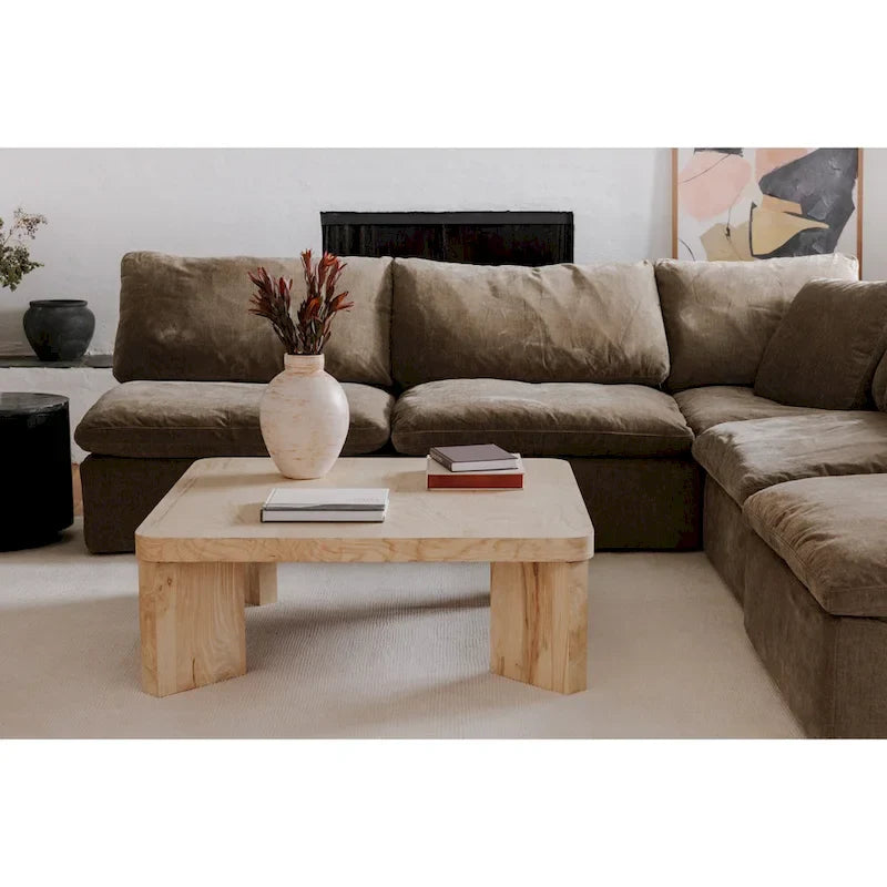 Fauteuil d'angle modulaire en tissu antitache – 38x38