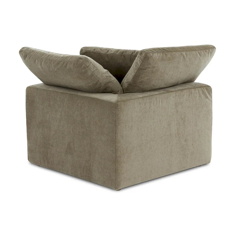 Fauteuil d'angle modulaire en tissu antitache – 38x38