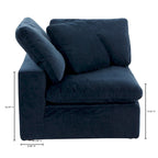 Fauteuil d'angle modulaire en tissu antitache – 38x38