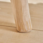 Tabouret en tissu Bohème avec base en bois d'eucalyptus
