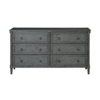 Commode double traditionnelle à 6 tiroirs de 152 cm de large