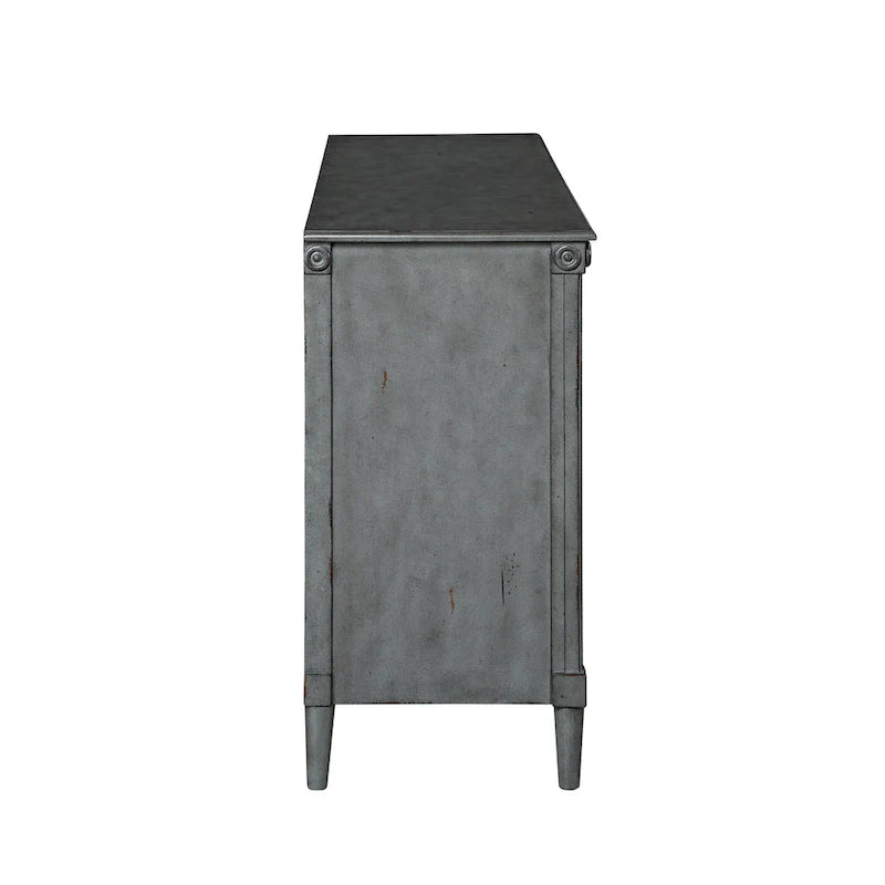 Commode double traditionnelle à 6 tiroirs de 152 cm de large