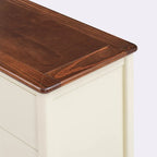 Commode de rangement à 6 tiroirs au fini patiné