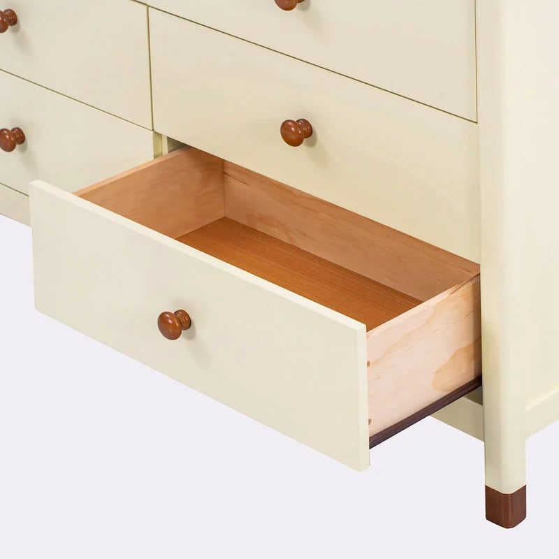 Commode de rangement à 6 tiroirs au fini patiné