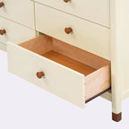 Commode de rangement à 6 tiroirs au fini patiné
