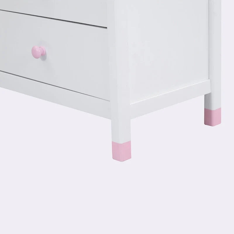 Commode de rangement à 6 tiroirs au fini patiné