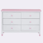 Commode de rangement à 6 tiroirs au fini patiné