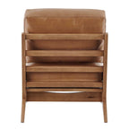 Fauteuil d'appoint style Mid-Century – Cadre en bois d'ingénierie + Tissu en polyester