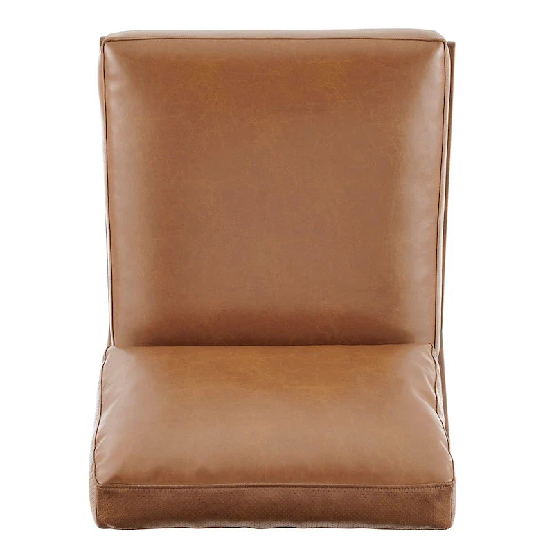 Fauteuil d'appoint style Mid-Century – Cadre en bois d'ingénierie + Tissu en polyester
