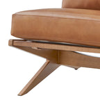 Fauteuil d'appoint style Mid-Century – Cadre en bois d'ingénierie + Tissu en polyester
