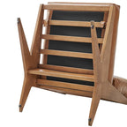 Fauteuil d'appoint style Mid-Century – Cadre en bois d'ingénierie + Tissu en polyester