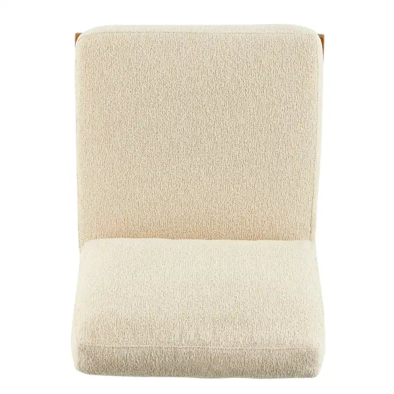 Fauteuil d'appoint style Mid-Century – Cadre en bois d'ingénierie + Tissu en polyester