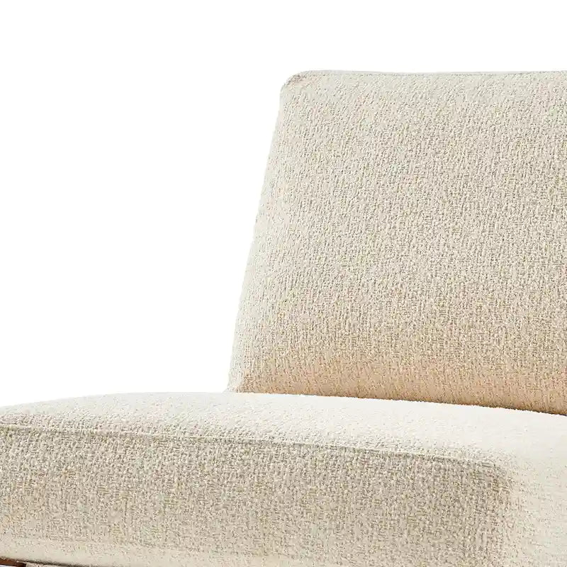 Fauteuil d'appoint style Mid-Century – Cadre en bois d'ingénierie + Tissu en polyester
