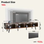 Meuble TV pour téléviseurs jusqu'à 75 po – Meuble console de divertissement de style milieu de siècle, 70 po