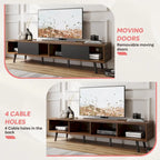 Meuble TV pour téléviseurs jusqu'à 75 po – Meuble console de divertissement de style milieu de siècle, 70 po