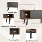 Meuble TV pour téléviseurs jusqu'à 75 po – Meuble console de divertissement de style milieu de siècle, 70 po