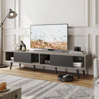 Meuble TV pour téléviseurs jusqu'à 75 po – Meuble console de divertissement de style milieu de siècle, 70 po