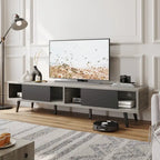 Meuble TV pour téléviseurs jusqu'à 75 po – Meuble console de divertissement de style milieu de siècle, 70 po