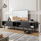 Meuble TV pour téléviseurs jusqu'à 75 po – Meuble console de divertissement de style milieu de siècle, 70 po