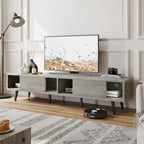 Meuble TV pour téléviseurs jusqu'à 75 po – Meuble console de divertissement de style milieu de siècle, 70 po