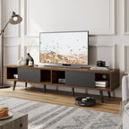 Meuble TV pour téléviseurs jusqu'à 75 po – Meuble console de divertissement de style milieu de siècle, 70 po