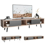 Meuble TV pour téléviseurs jusqu'à 75 po – Meuble console de divertissement de style milieu de siècle, 70 po