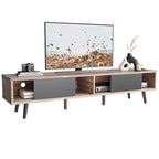 Meuble TV pour téléviseurs jusqu'à 75 po – Meuble console de divertissement de style milieu de siècle, 70 po